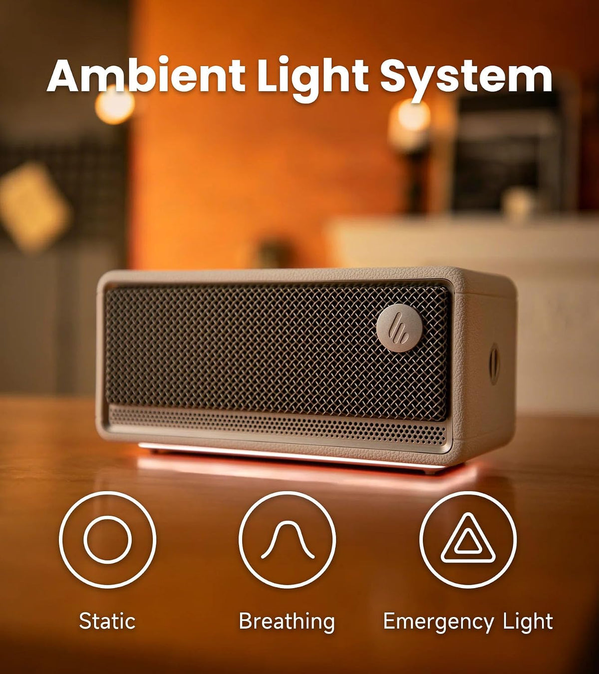 Edifier ES60 Portable Bluetooth Speaker with IP66 Waterproof & Ambient Lights