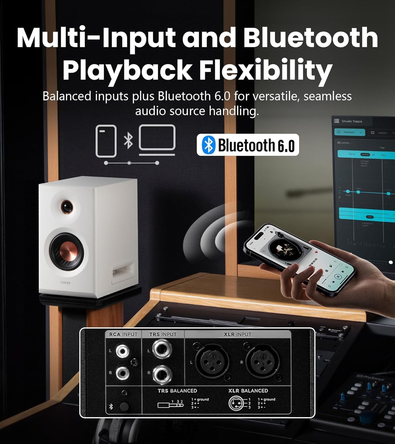 Edifier MR5 Tri-amped Powered Studio Monitor Speakers