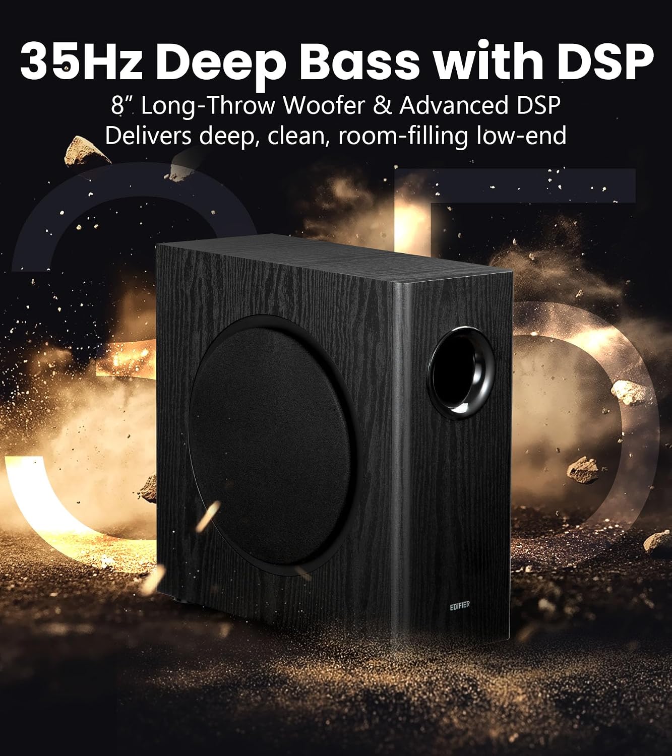 Edifier T5s 70W RMS & 8 Inch Powered Active Subwoofer