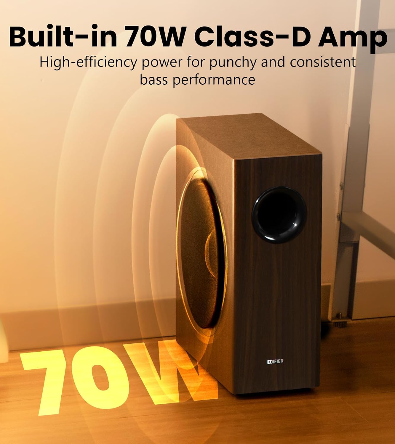 Edifier T5s 70W RMS & 8 Inch Powered Active Subwoofer