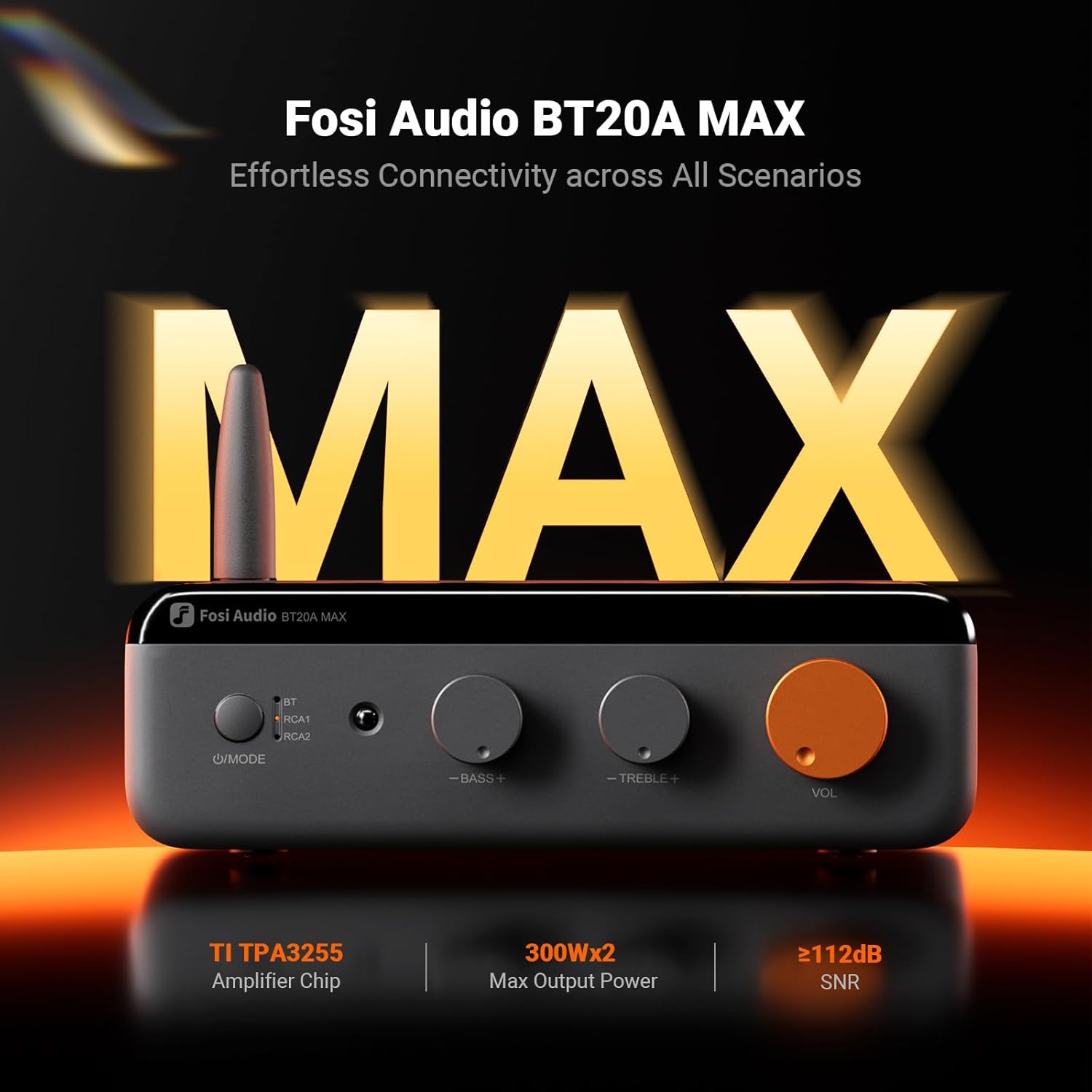 Fosi Audio BT20A MAX Bluetooth Power Amplifier 300W × 2
