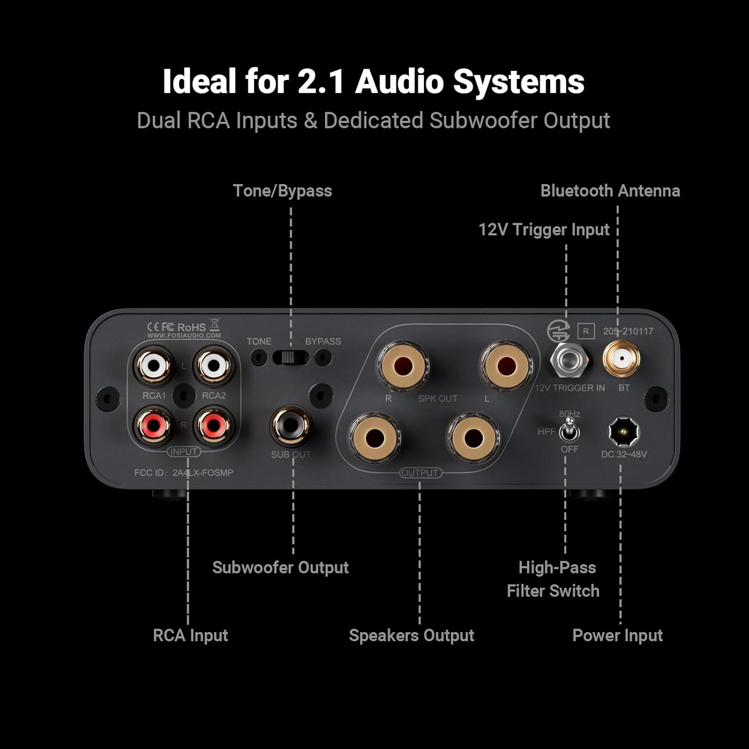 Fosi Amplifier Fosi Audio BT20A Pro Bluetooth Amplifier – Hi-Fi