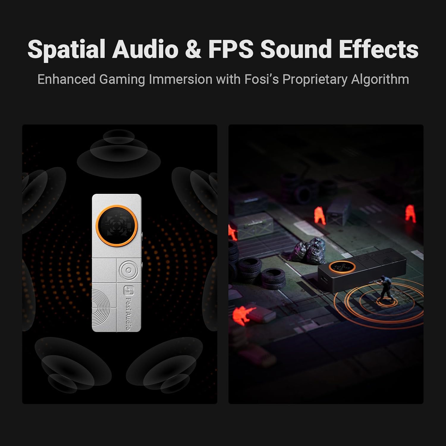 Fosi Audio DS3 Hi-Res Portable DAC & Amp with XMOS & 7.1 Audio