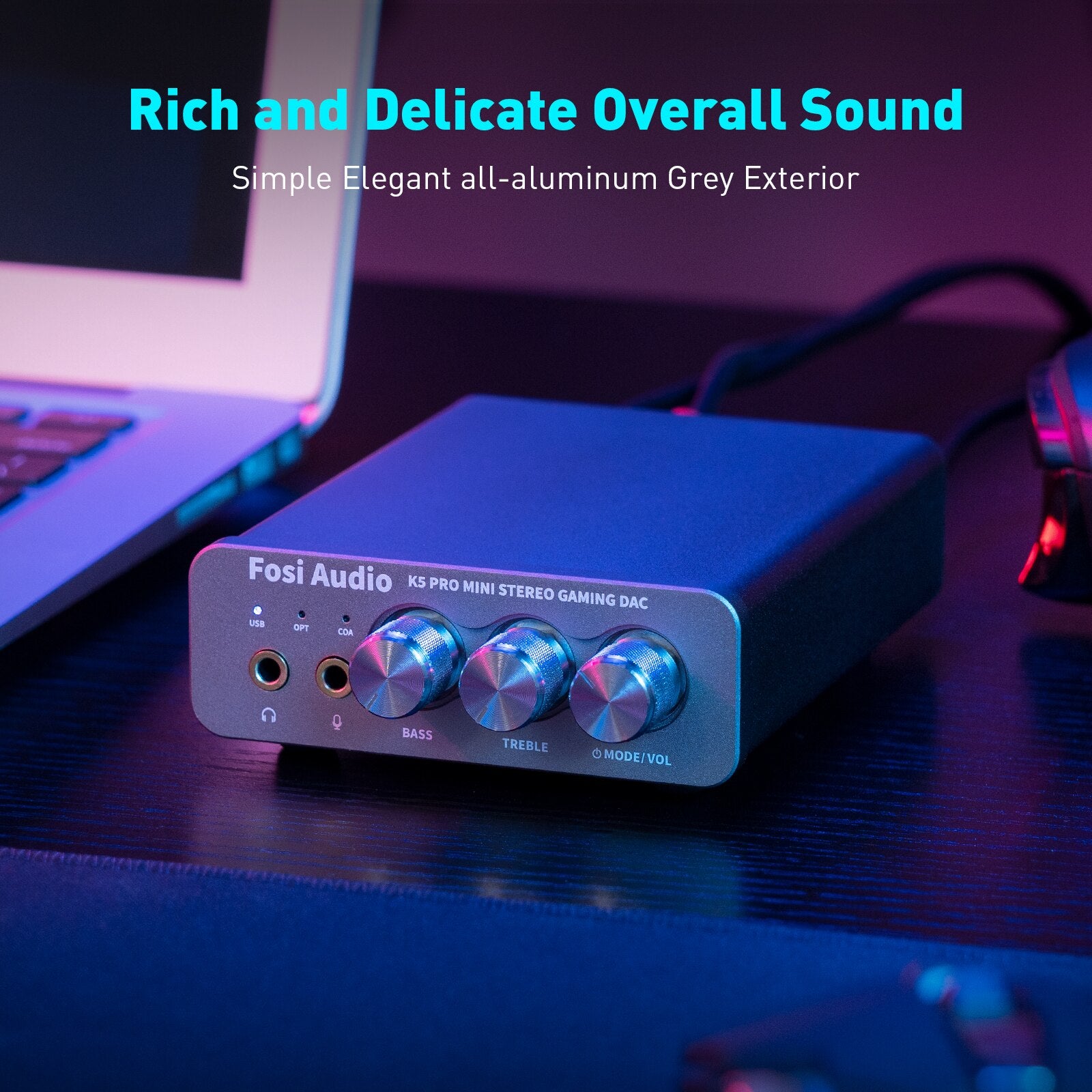 Fosi Audio K5 Pro Gaming DAC & Headphone Amplifier - The Audio Store