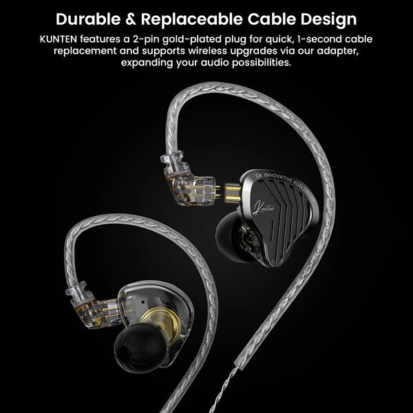 GK KUNTEN IEM With Mic 10mm Dynamic Driver Earphones gk-kunten-iem-with-mic-10mm-dynamic-driver-earphones