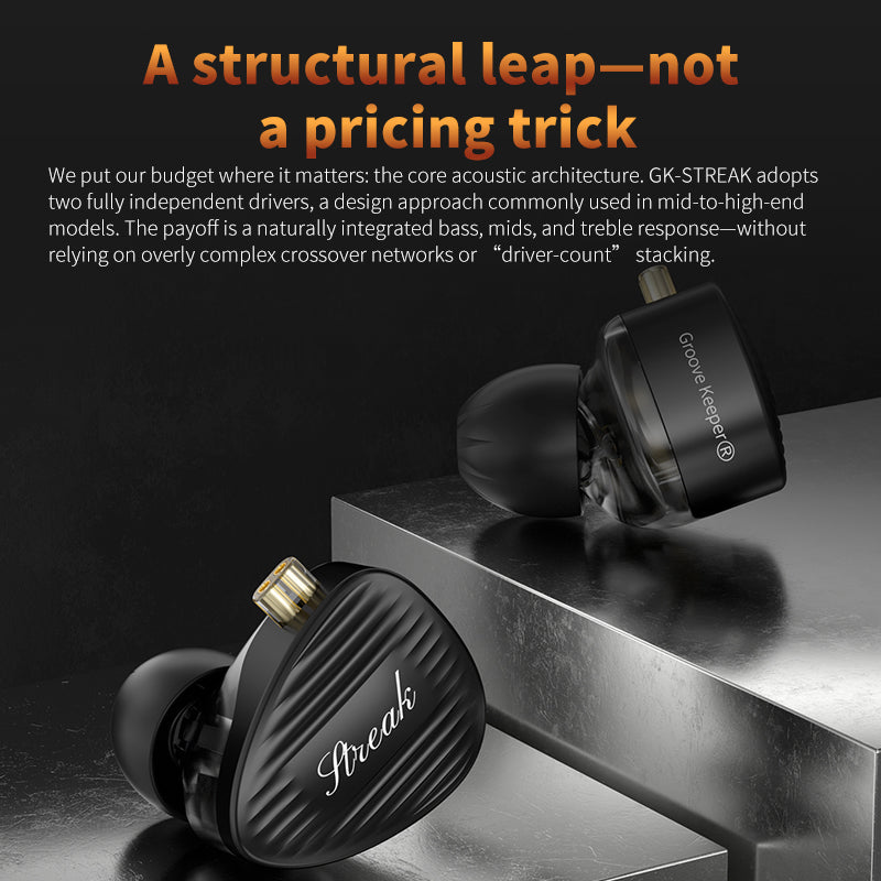 GK Streak Dynamic + Micro Planar Driver IEM With Mic