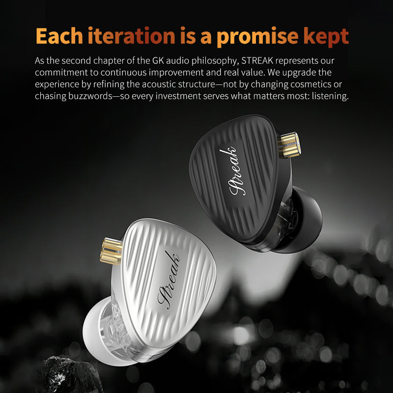 GK Streak Dynamic + Micro Planar Driver IEM With Mic
