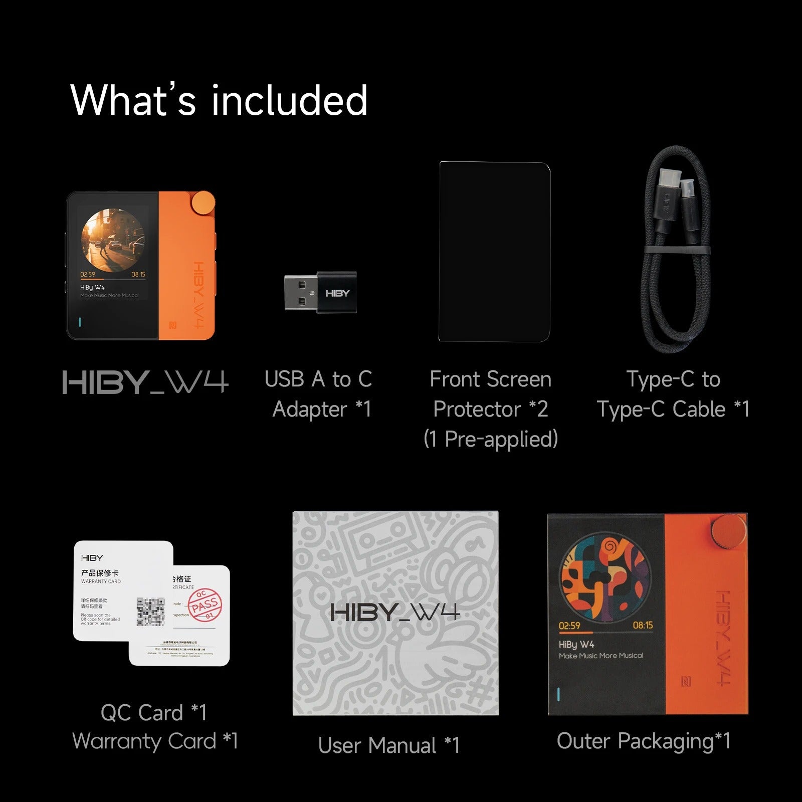 HiBy W4 Portable Hi-Res DAC & Amplifier