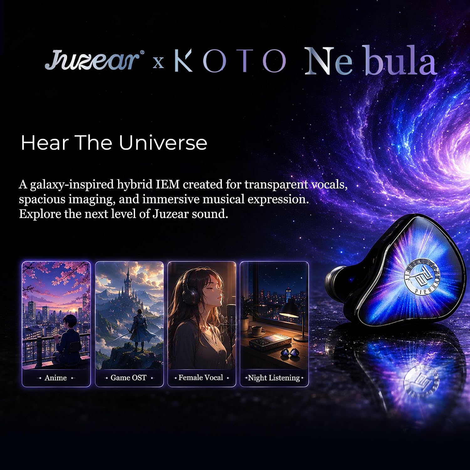 JUZEAR x KOTO Nebula Tribrid IEM