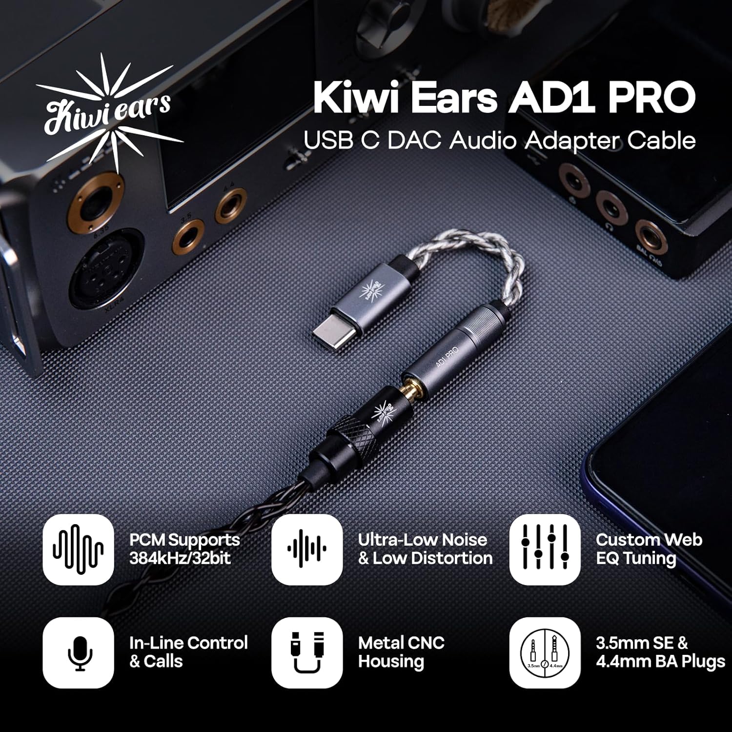 Kiwi Ears AD1 Pro Portable DAC & AMP