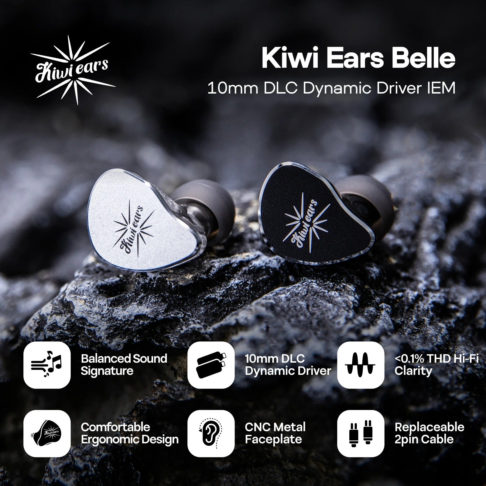 Kiwi Ears Belle IEM With Mic