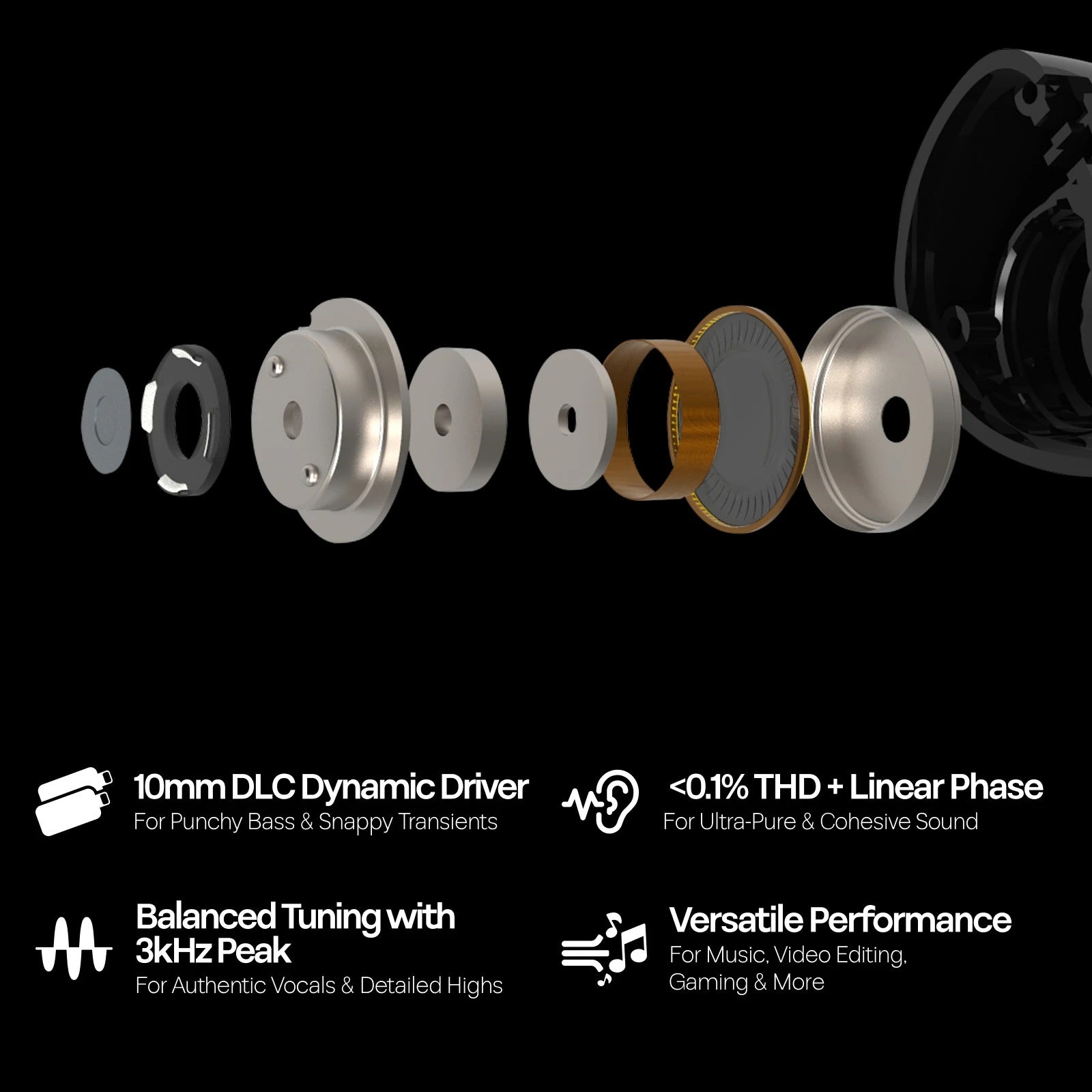 Kiwi Ears Belle IEM With Mic