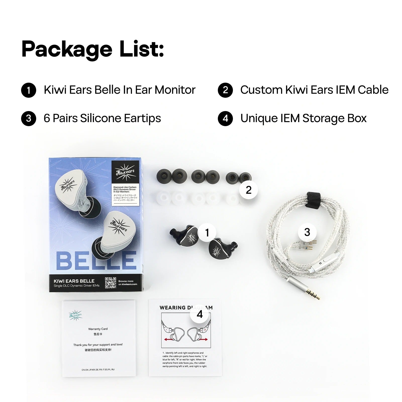 Kiwi Ears Belle IEM With Mic