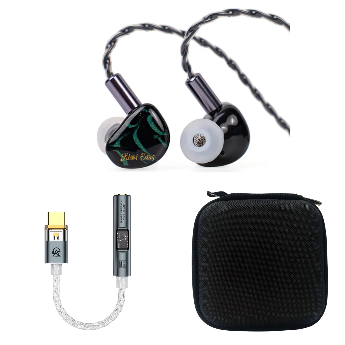 Kiwi Ears Cadenza IEM, Audiocular Spark DAC & EarAudio Carry Case