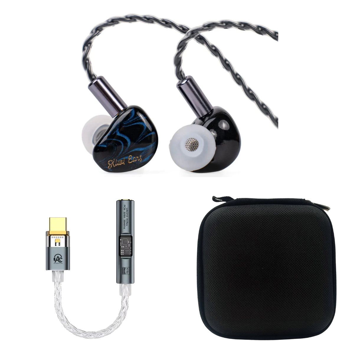 Kiwi Ears Cadenza IEM, Audiocular Spark DAC & EarAudio Carry Case