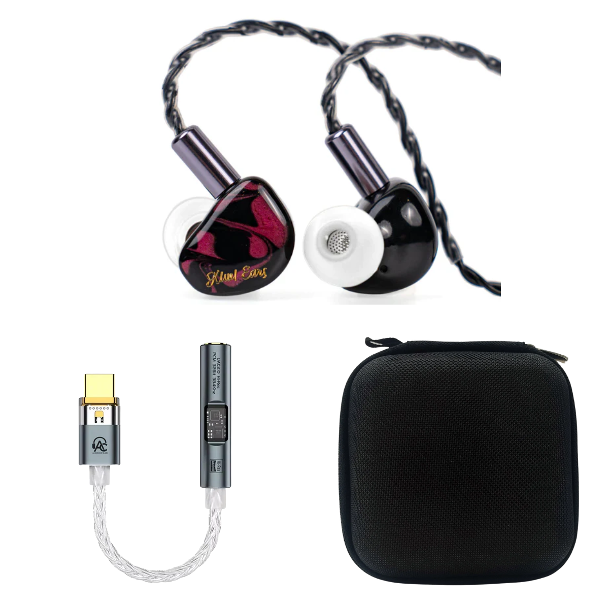 Kiwi Ears Cadenza IEM, Audiocular Spark DAC & EarAudio Carry Case