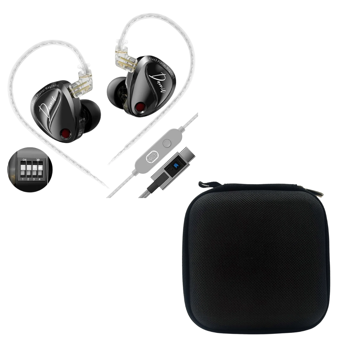 KZ Duonic IEM With Mic & EarAudio Carry Case