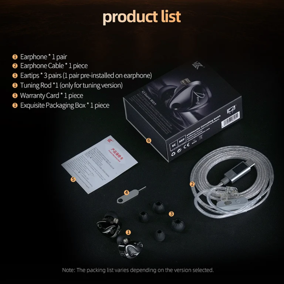 KZ Duonic Tri-Magnetic Planar Driver IEM With Mic