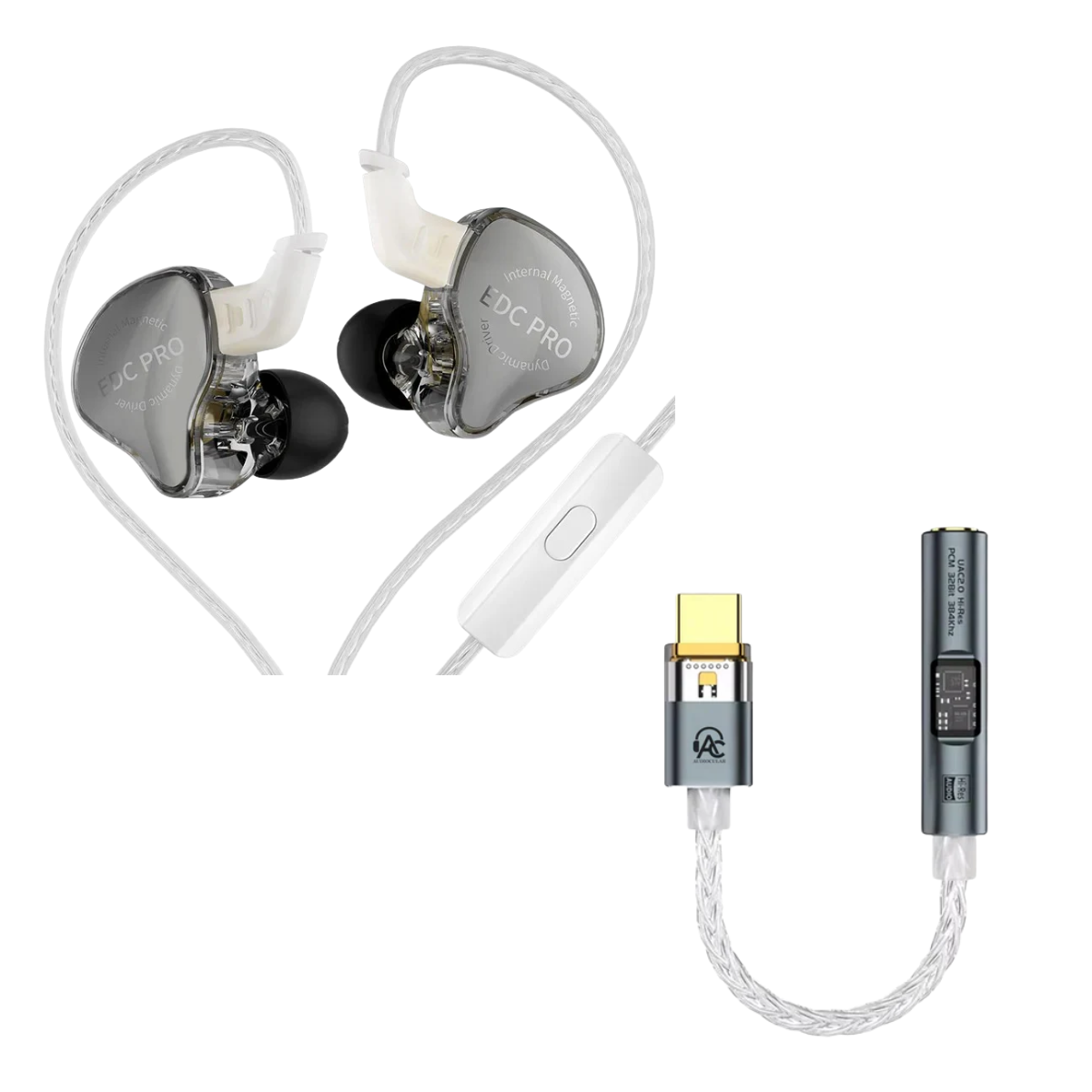 KZ EDC PRO IEM With Mic & Audiocular Spark DAC