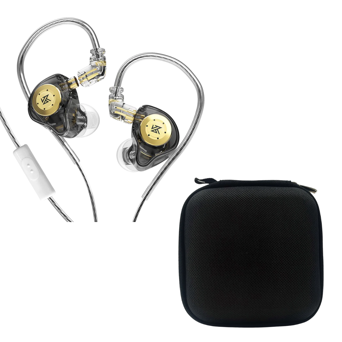 KZ EDX Pro Wired IEM With Mic & EarAudio Carry Case