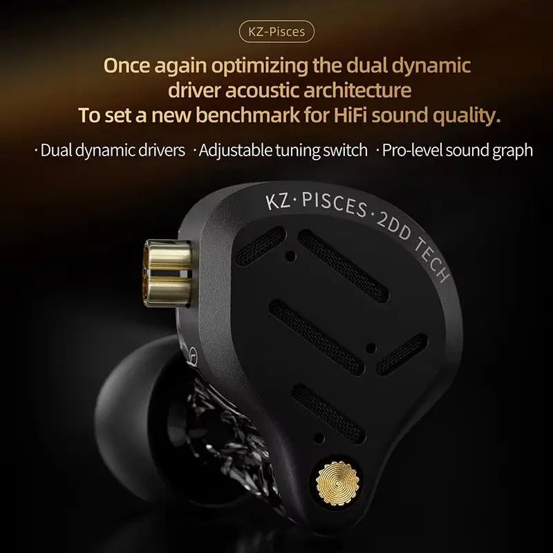 KZ Pisces 2DD IEM With Mic