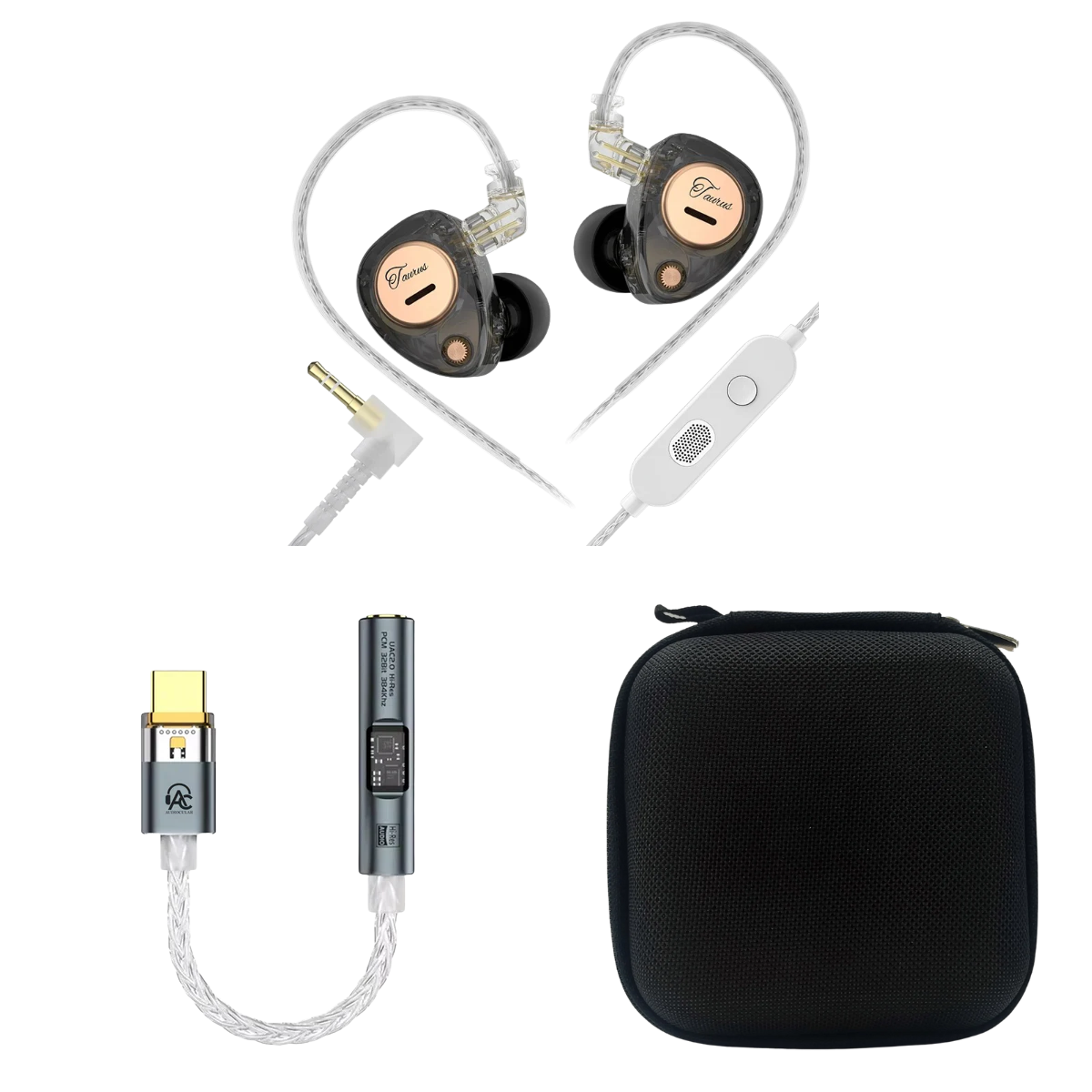 KZ Taurus IEM With Mic, Audiocular Spark DAC & EarAudio Carry Case