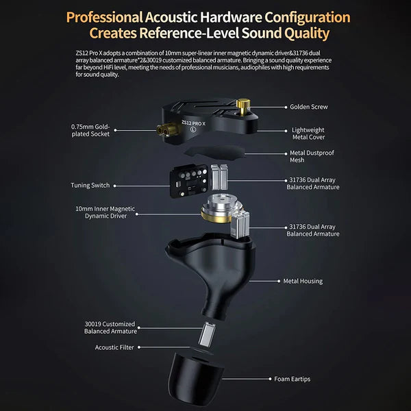 KZ ZS12 Pro 2 IEM With Mic 