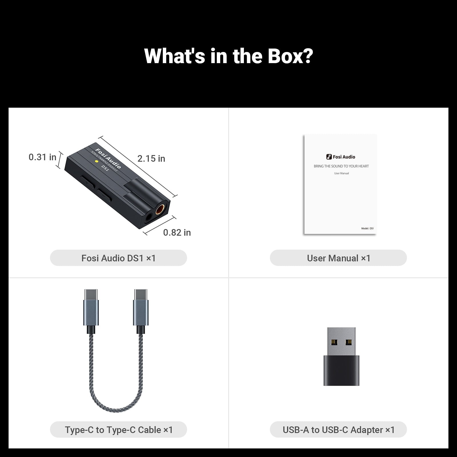 Fosi Audio DS1 Portable DAC & Amp
