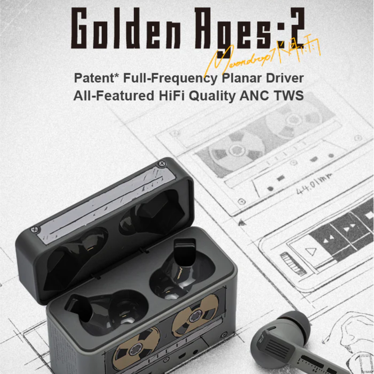 MOONDROP Golden Ages 2 Planar Driver True Wireless Earbuds