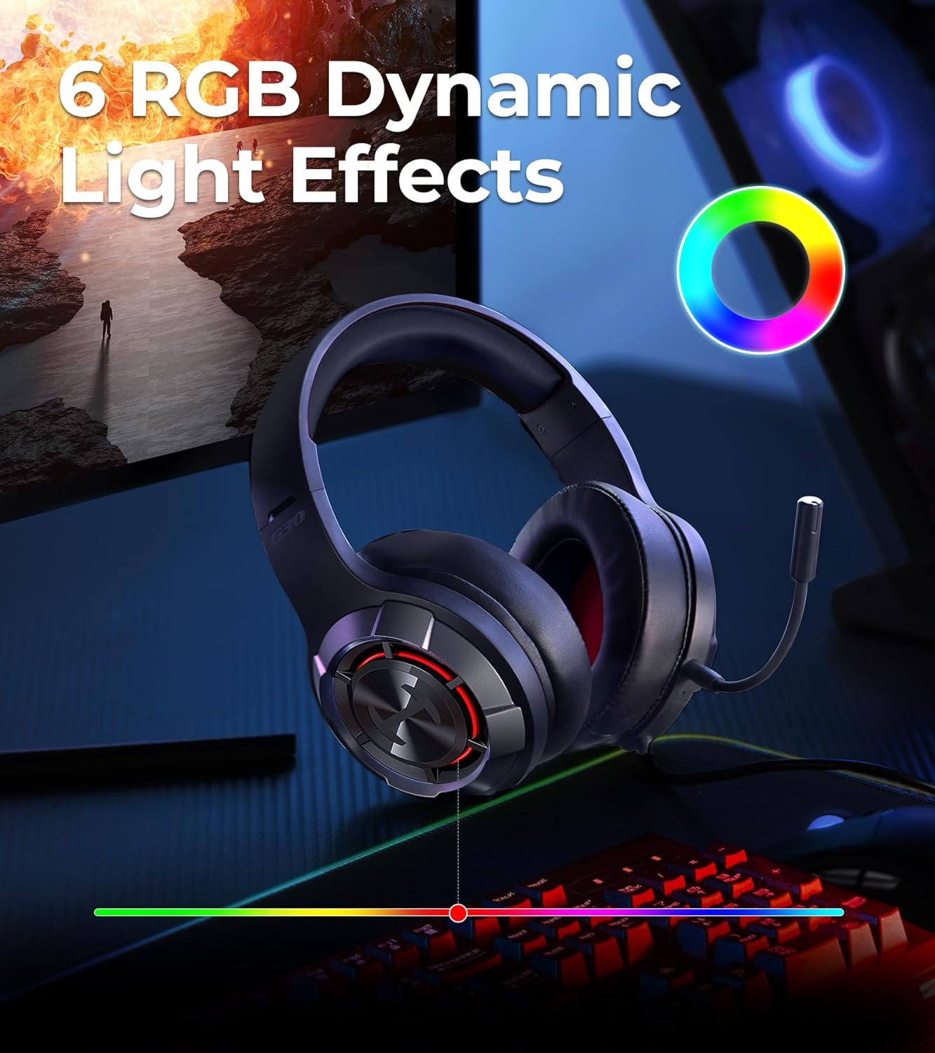 Open Box Edifier G30 II 7.1 Virtual Surround Sound Gaming Headphones With Mic - The Audio Store