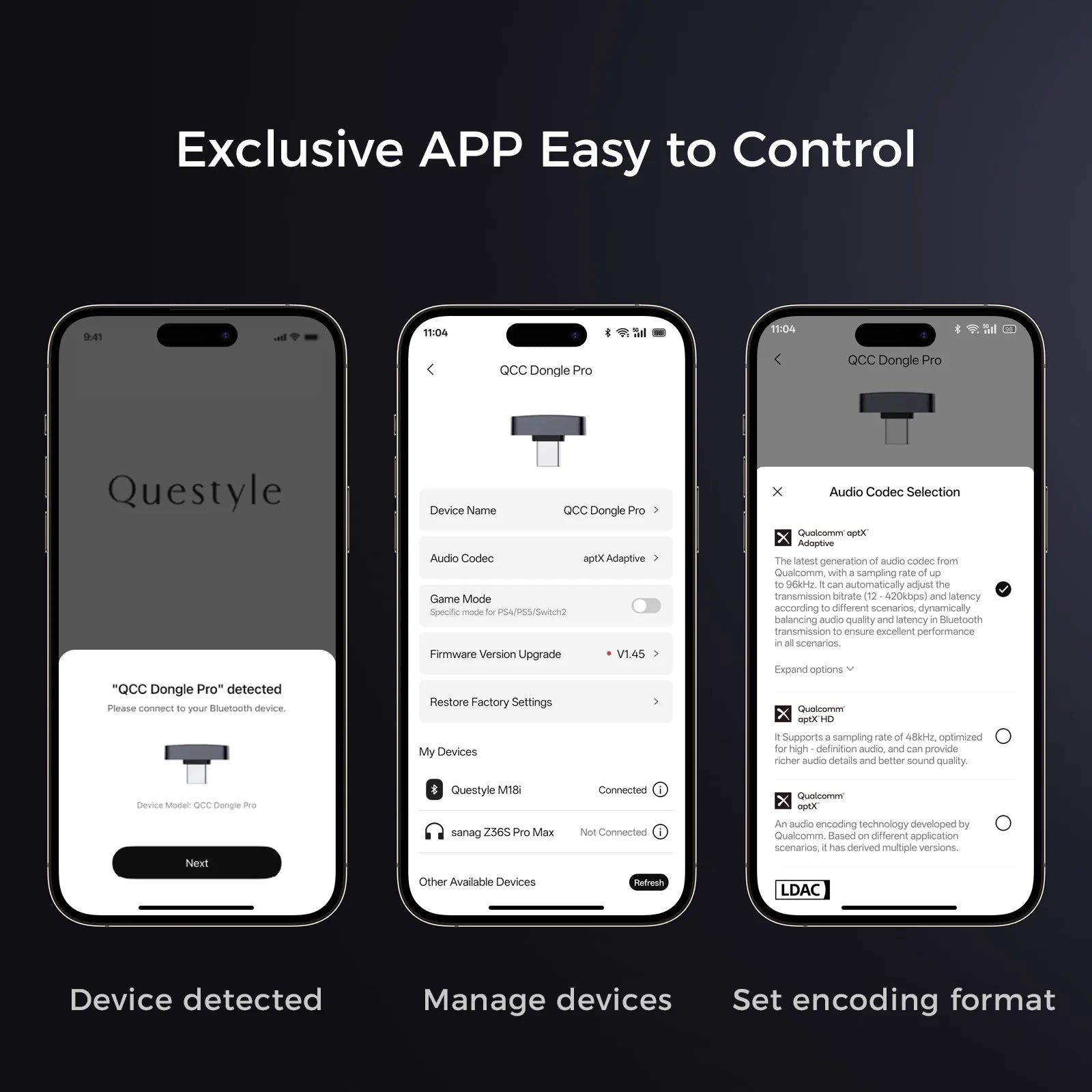 Questyle QCC Dongle Pro Lossless Bluetooth Transmitter