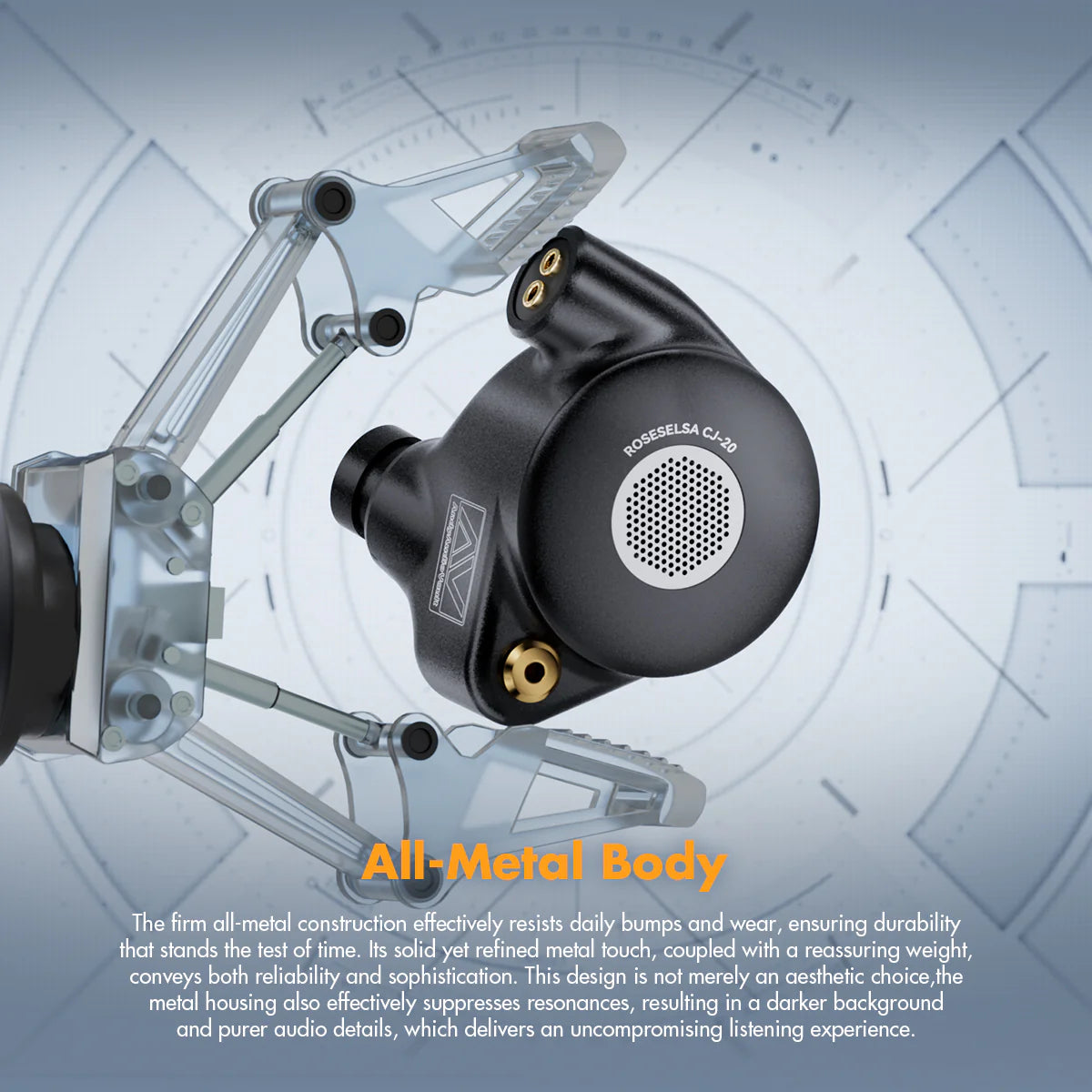 ROSESELSA x AAV CJ20 14.2mm Planar Magnetic Driver IEM