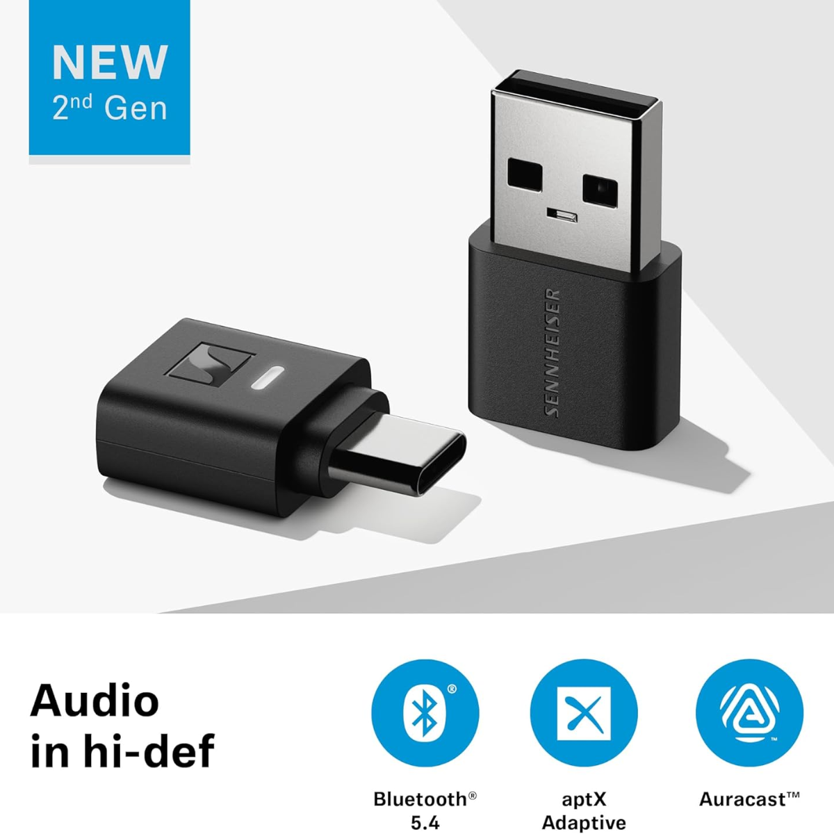 Sennheiser BTD 700 Lossless Hi-Res Bluetooth USB-A/USB-C Adapter