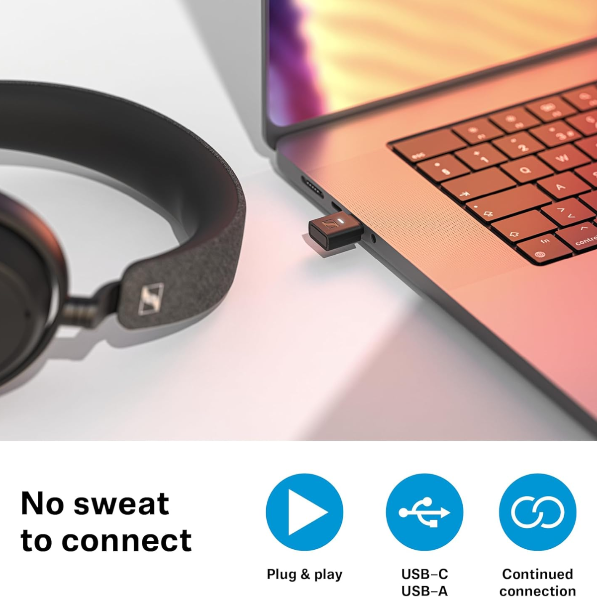 Sennheiser BTD 700 Lossless Hi-Res Bluetooth USB-A/USB-C Adapter