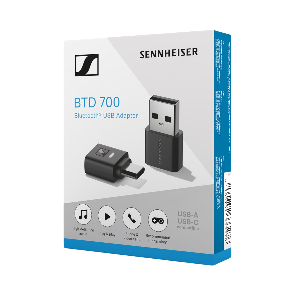 Sennheiser BTD 700 Lossless Hi-Res Bluetooth USB-A/USB-C Adapter