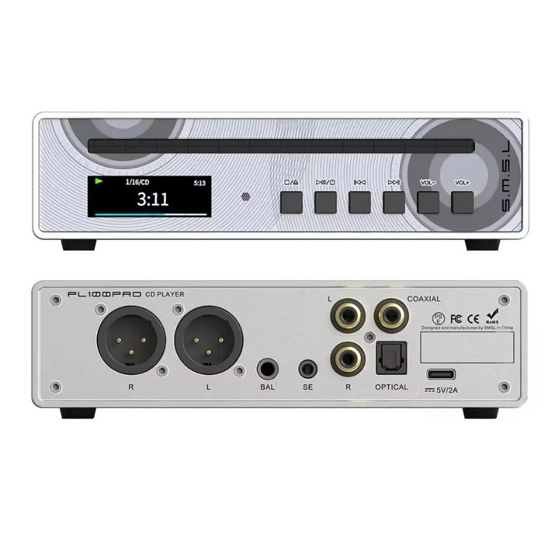 SMSL PL100 PRO CD Player with DAC & XLR Outputs