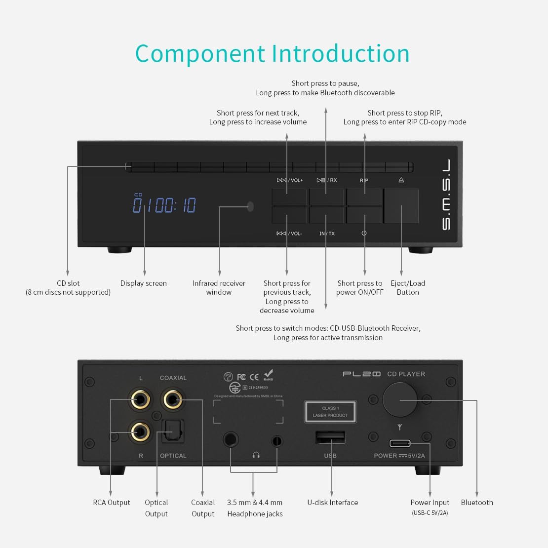 SMSL PL20 CD Player