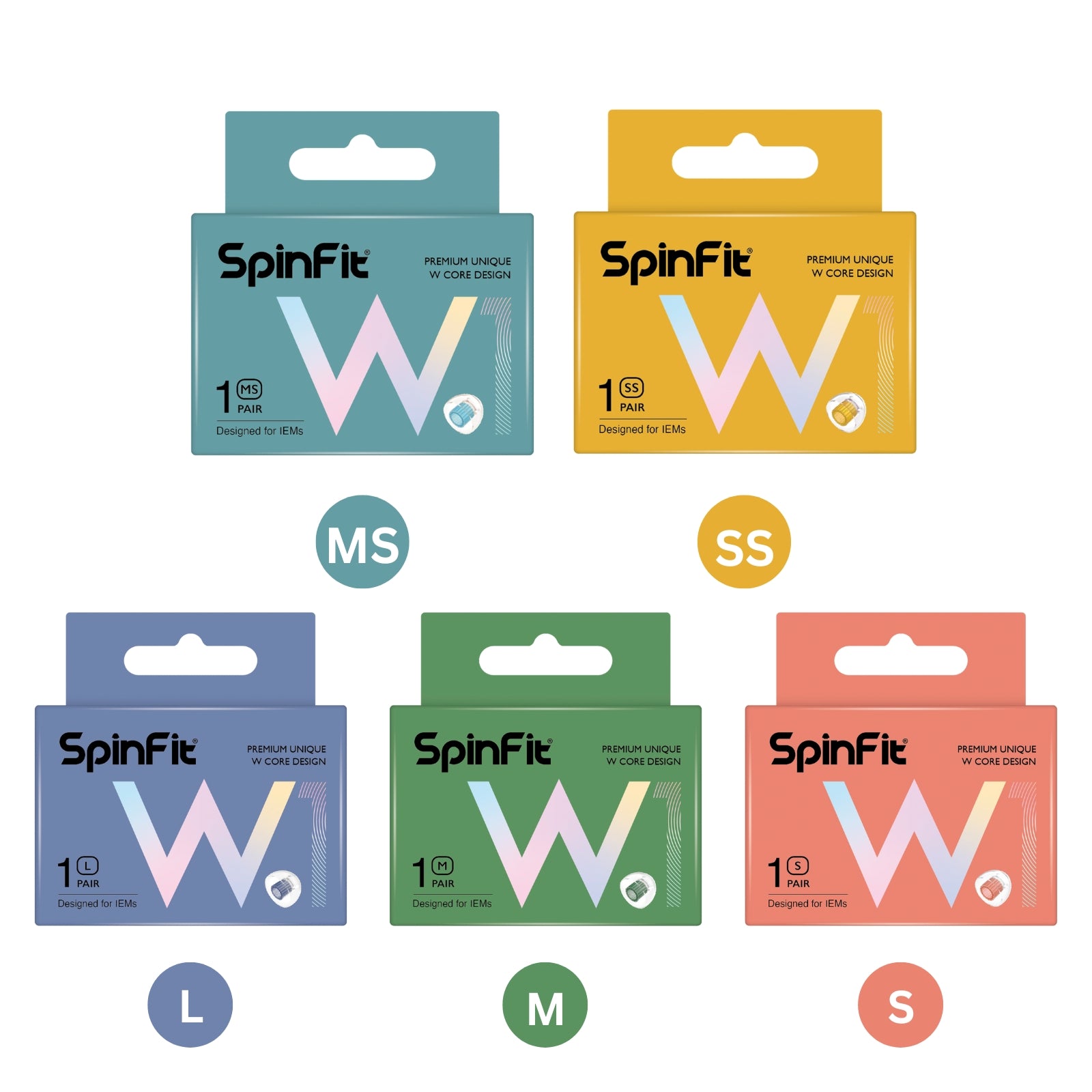 SpinFit W1 Silicone Eartips For IEM - The Audio Store