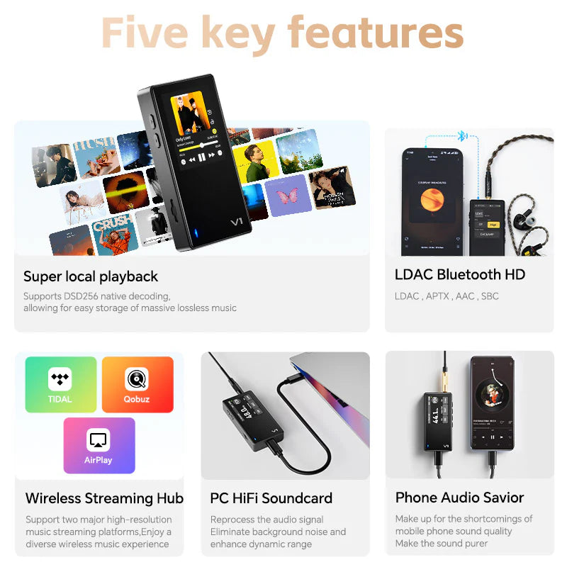 TempoTec Variations V1 Portable Digital Audio Player, Wireless & USB DAC