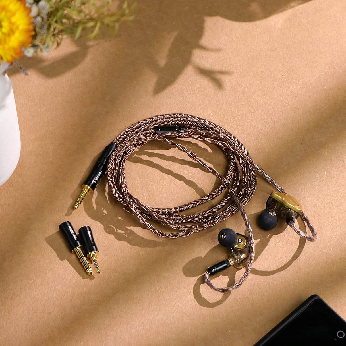 TRIPOWIN Amber Modular Upgrade Cable For IEMS
