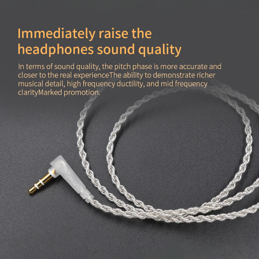 KZ Acoustics Silver Plated Cable With Mic