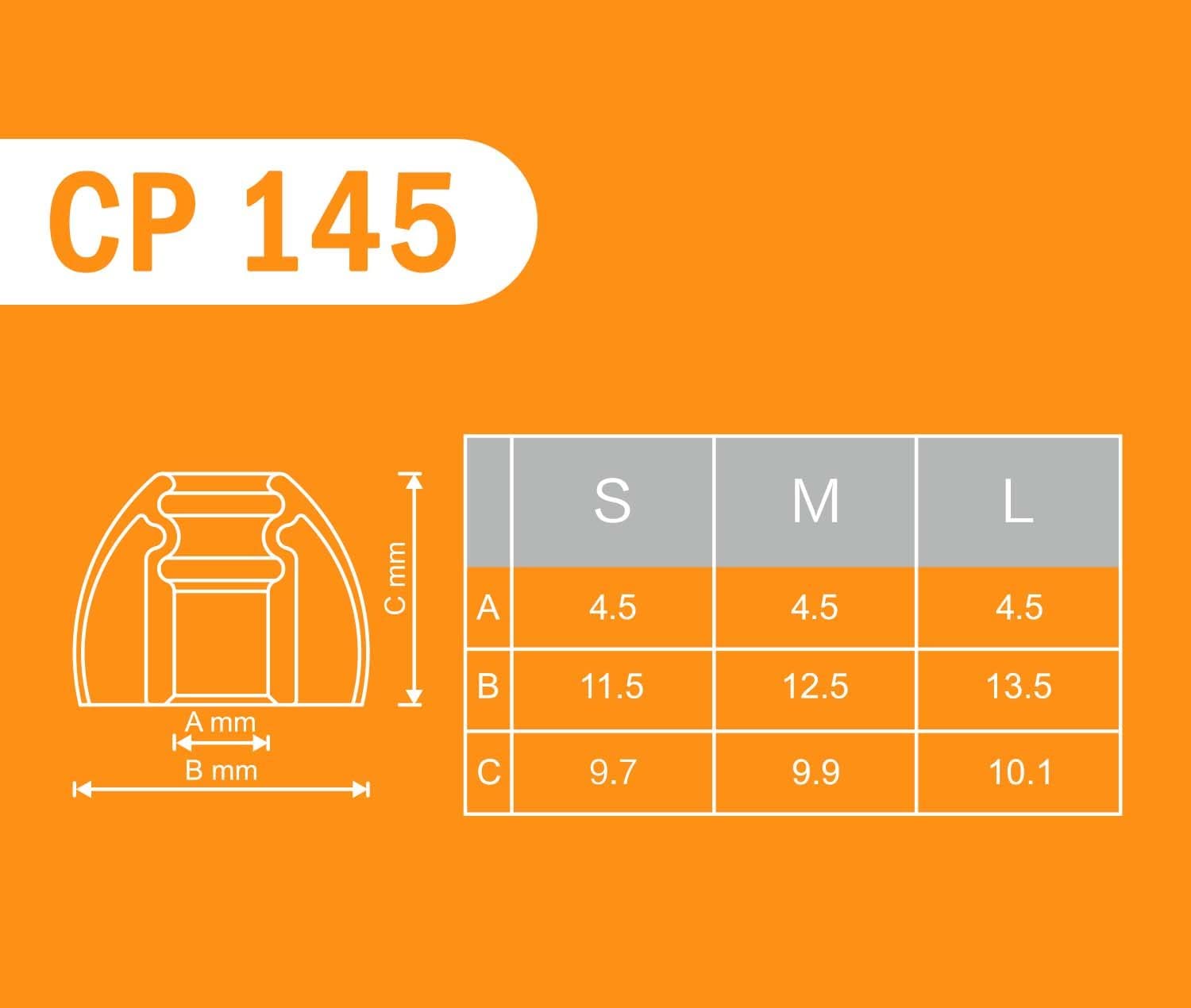 SpinFit CP145 Silicone Eartips