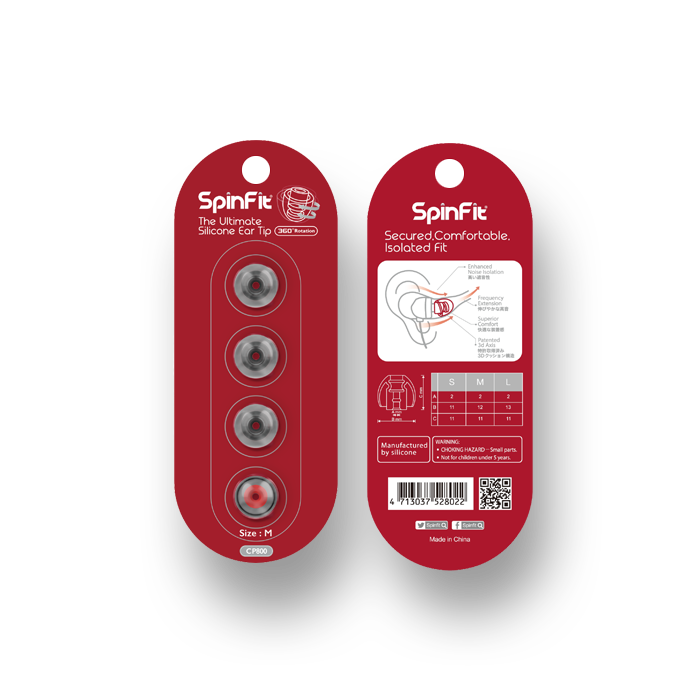 SpinFit CP800 Silicone Eartips
